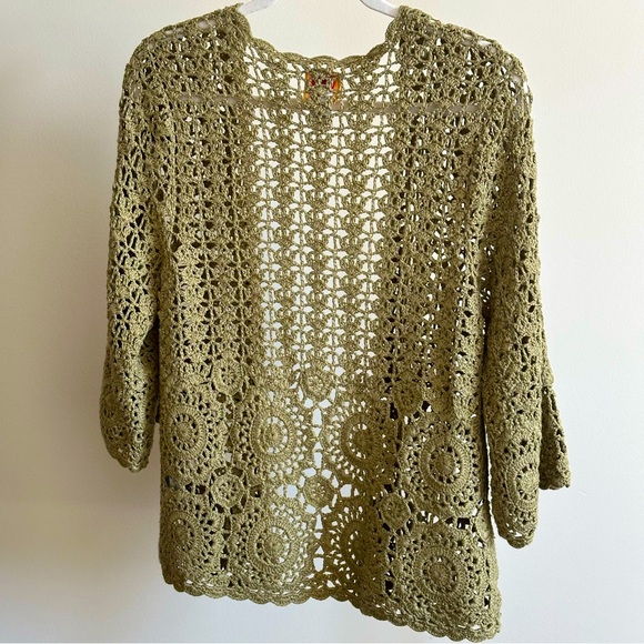 Ruby Red Crochet Cardigan - Picture 2 of 7